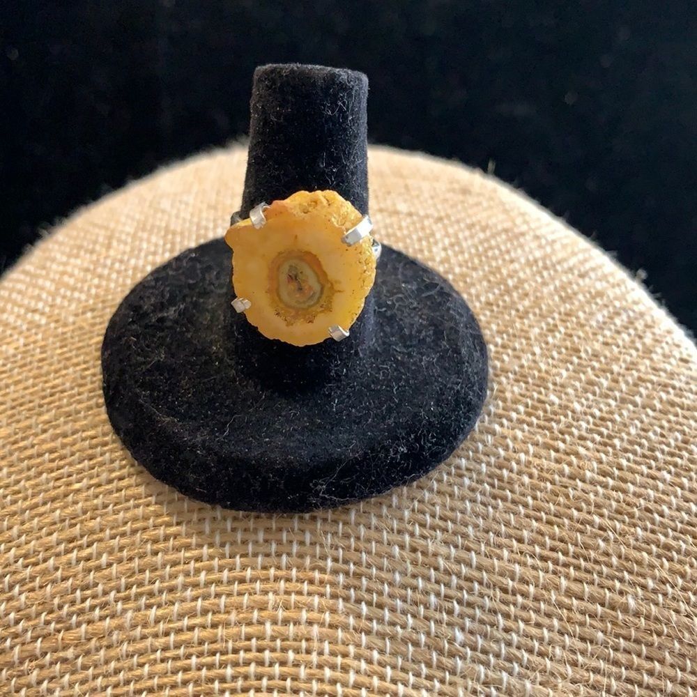 Real Rainbow Solar Quartz 925 Sterling Silver ring